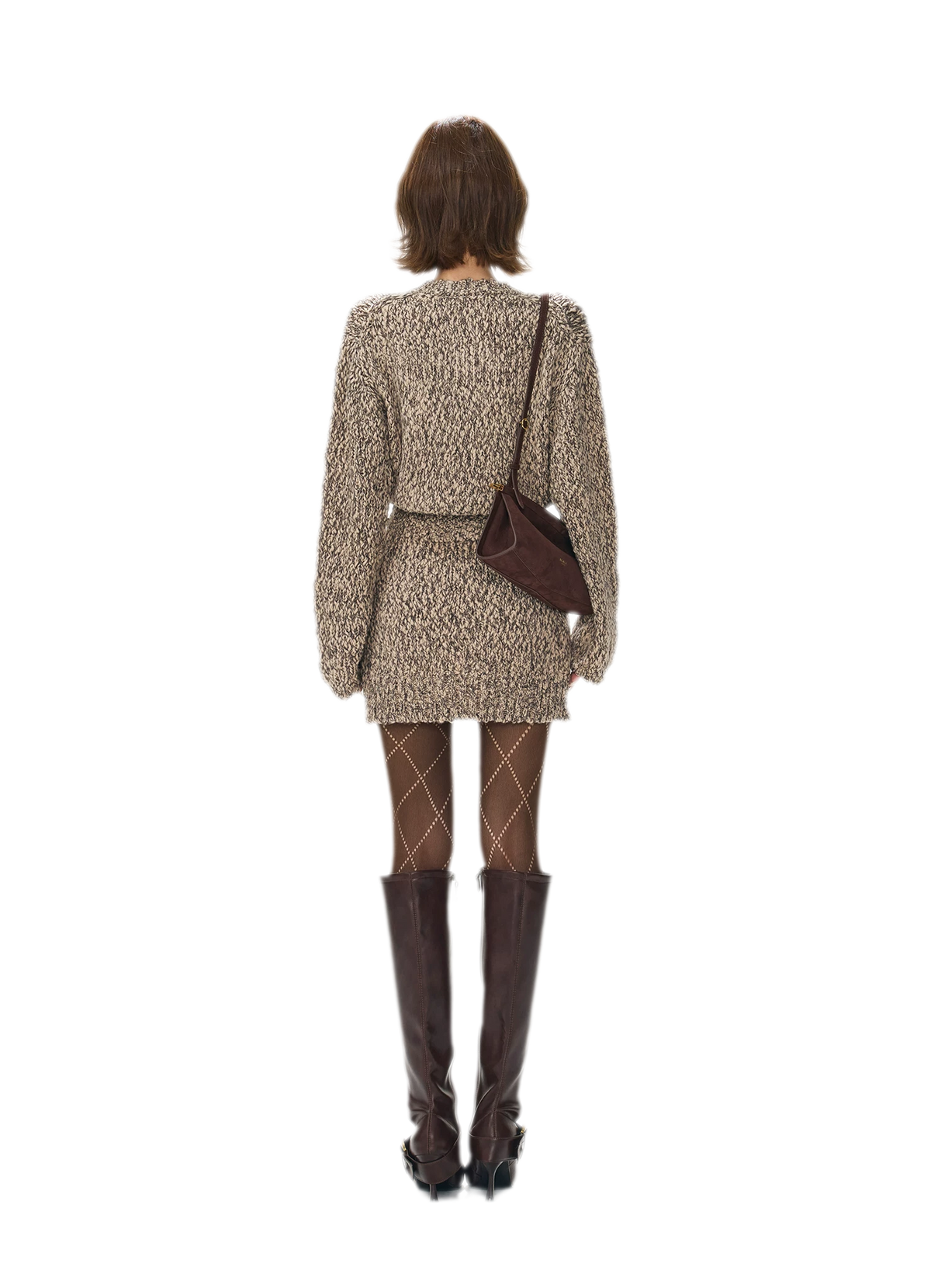 Chunky Knit Cardigan Skirt Set