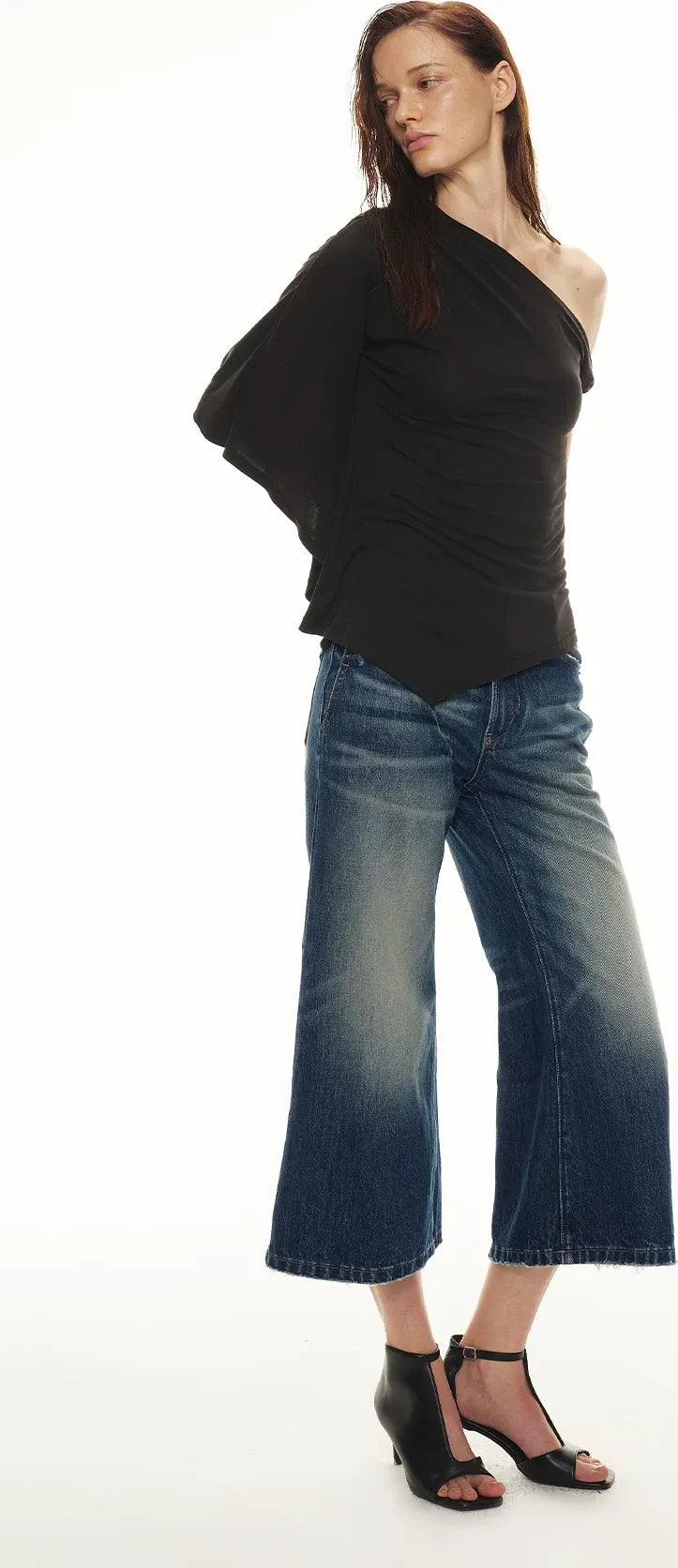 Modal Asymmetrical Single-Shoulder Top