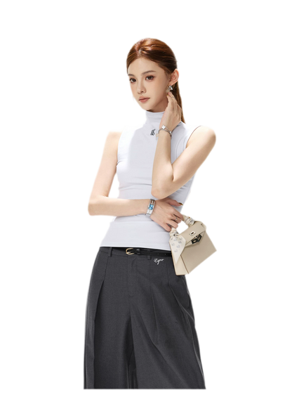 Haze Blue Slim Knit Top