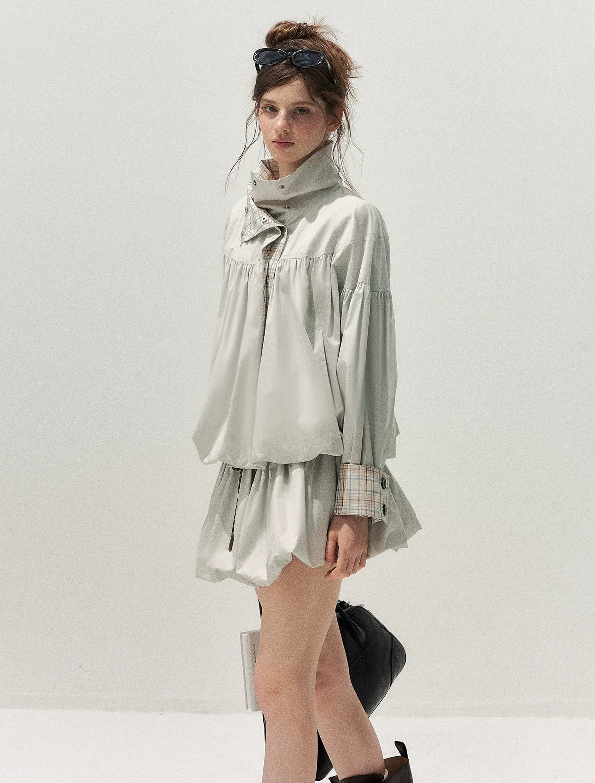 Cotton Plaid Cocoon Set