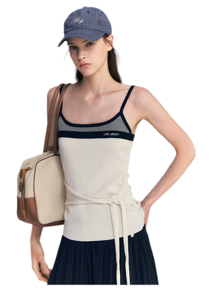 Lyocell Contrast Tie Cami