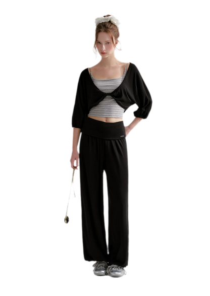 Lantern Sleeve Knit Set