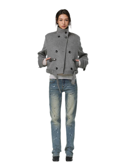 Gewaschene Distressed-Slim-Jeans
