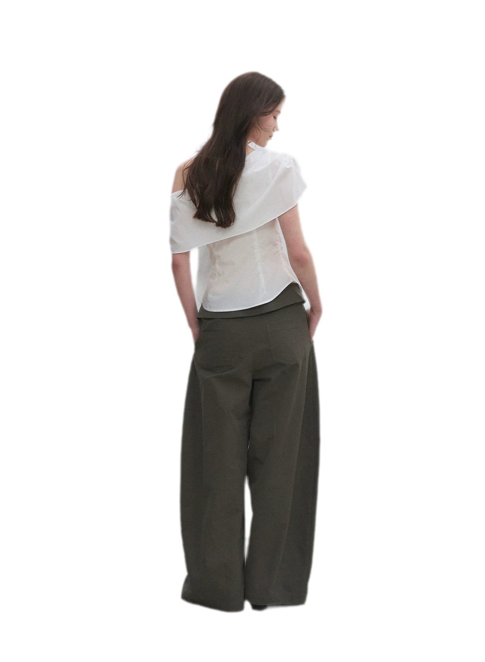 Asymmetric Bow Waist Blouse