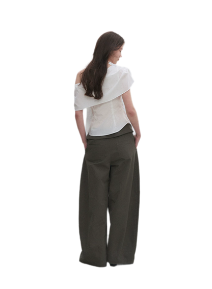 Asymmetric Bow Waist Blouse