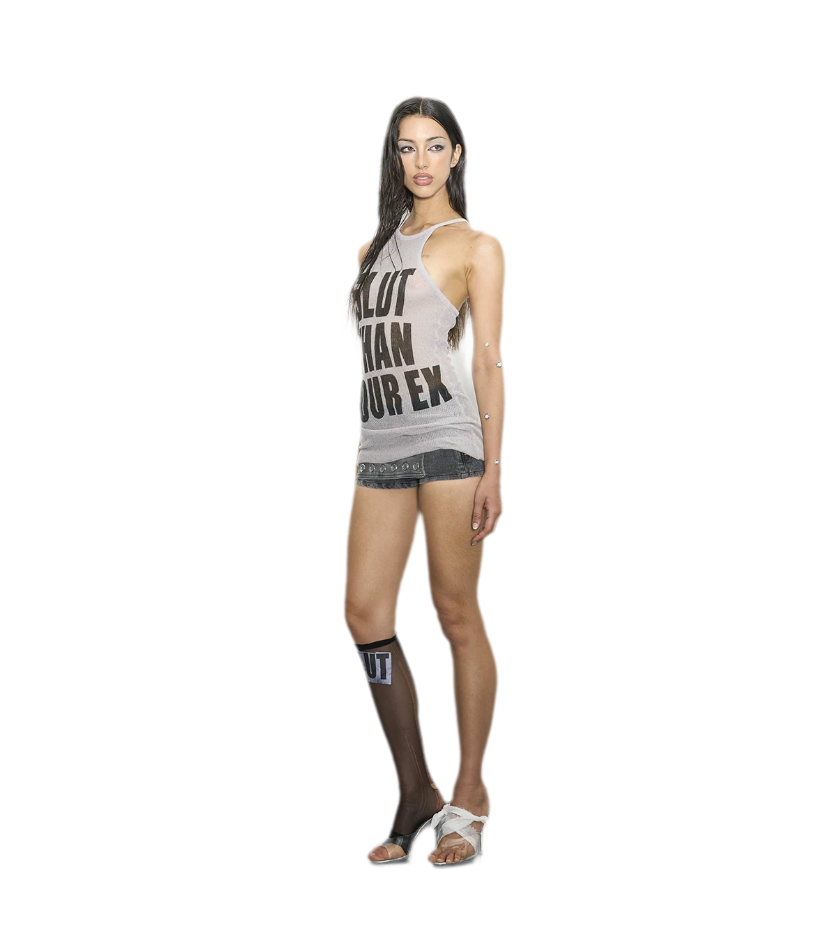 Letter Print Knit Dress