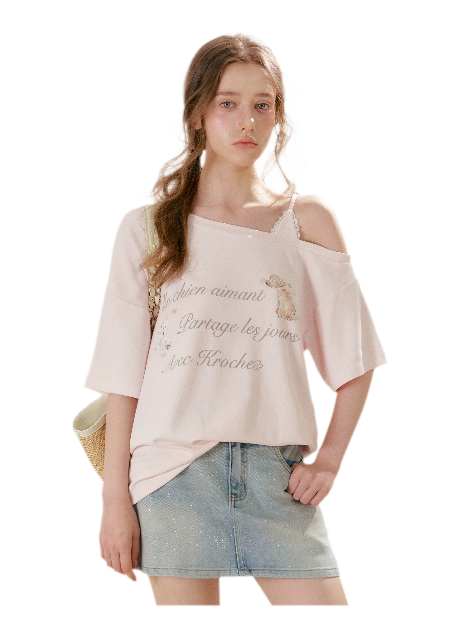 Lace Off-Shoulder Tee