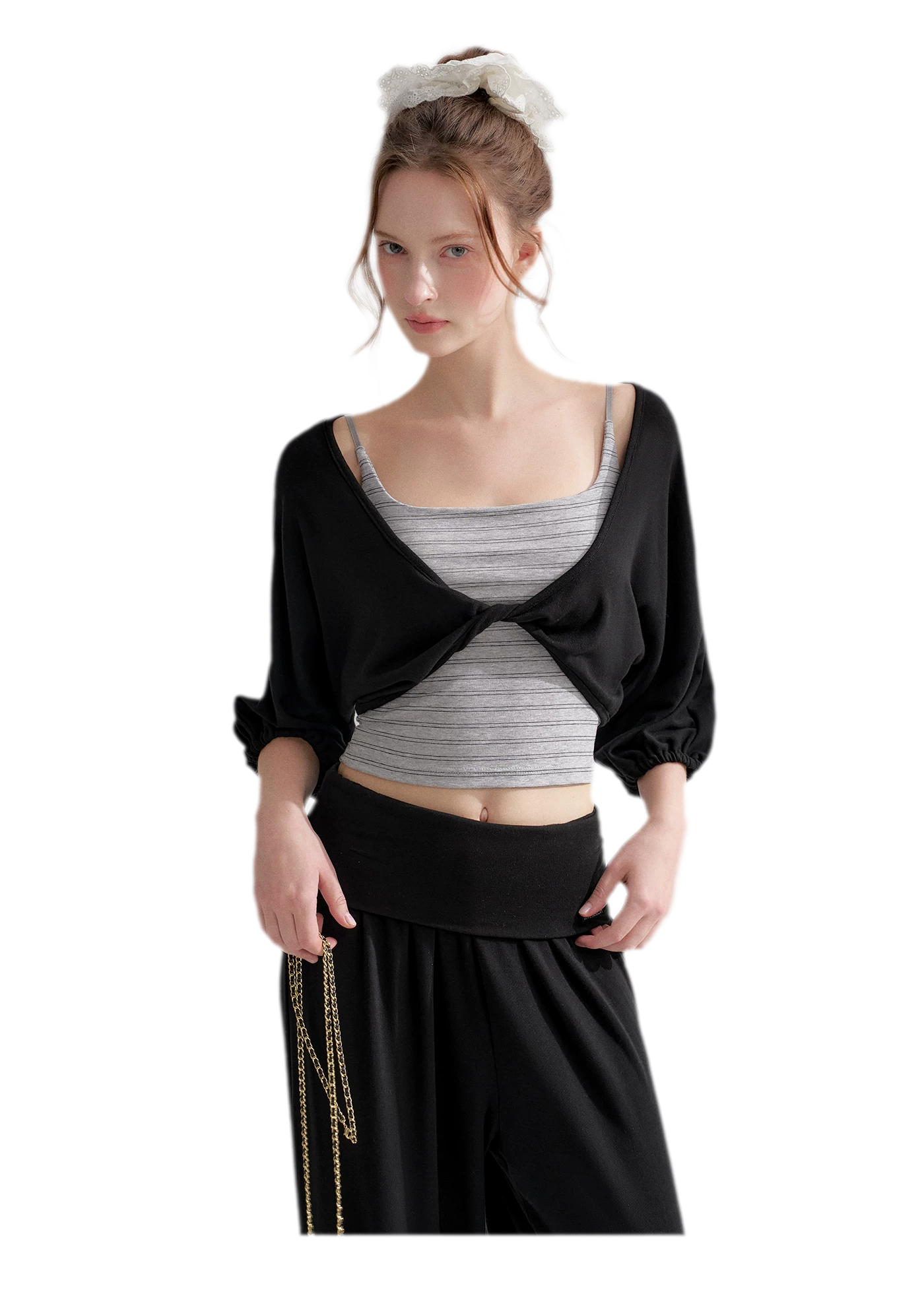 Lantern Sleeve Knit Set