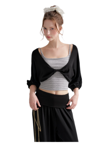 Lantern Sleeve Knit Set