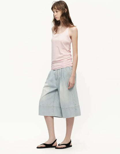 Lyocell Ruched Racerback Tank
