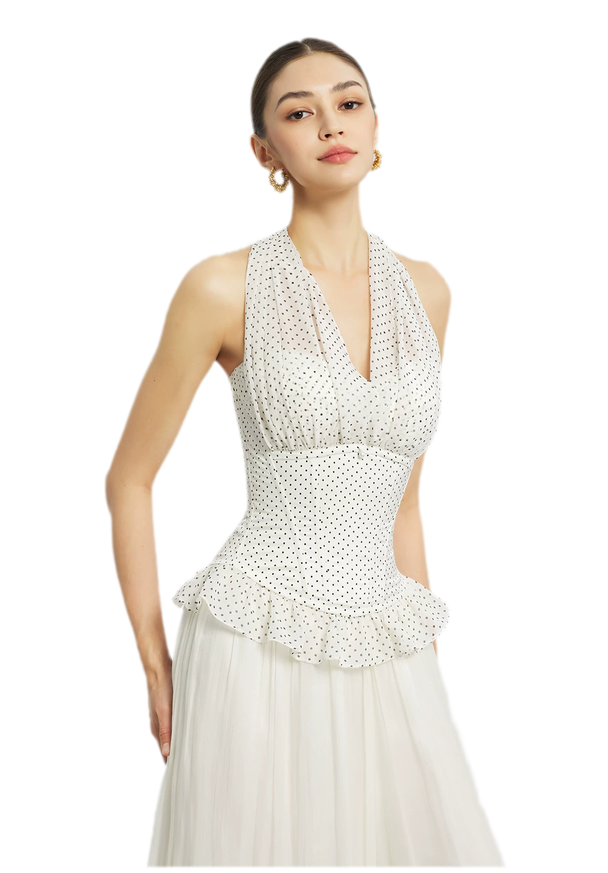 Nanyang Chiffon Halter Bustier