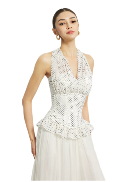 Nanyang Chiffon Halter Bustier