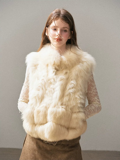 Fox Fur Stand-Collar Vest