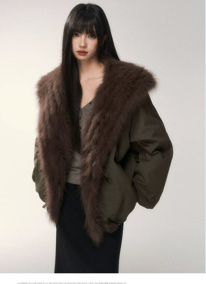 Goose Down Fox Fur Jacket