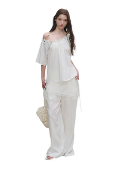 Modal Asymmetric Draped Top
