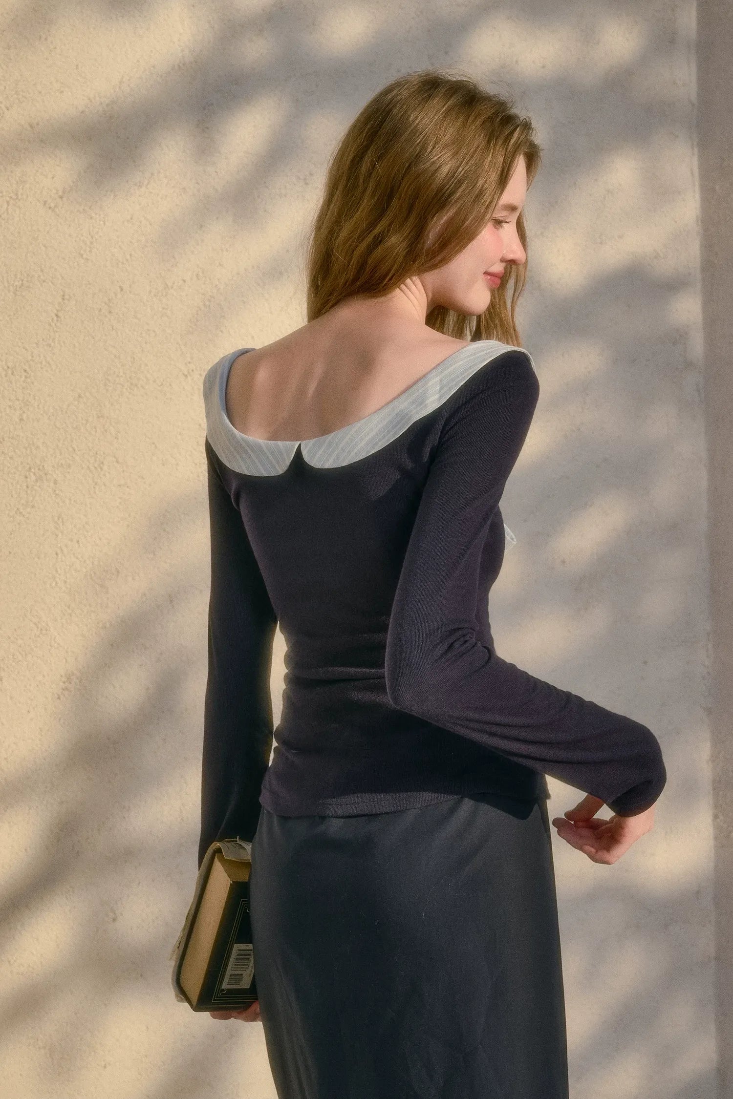 Rabbit-Ear Bow Off-Shoulder Knit