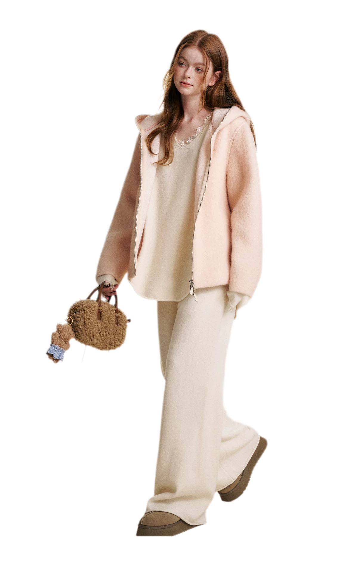 Soft Wool Hooded Jacket