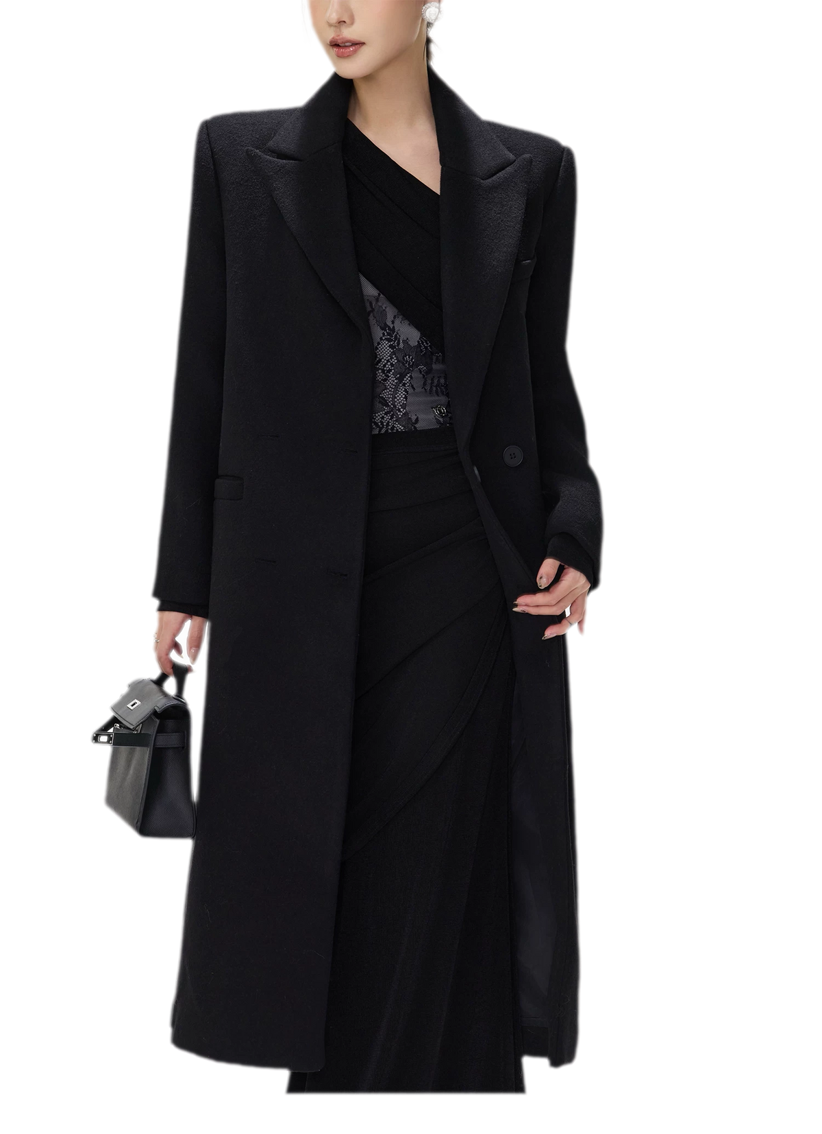 Structured Double-Breasted Wool Coat