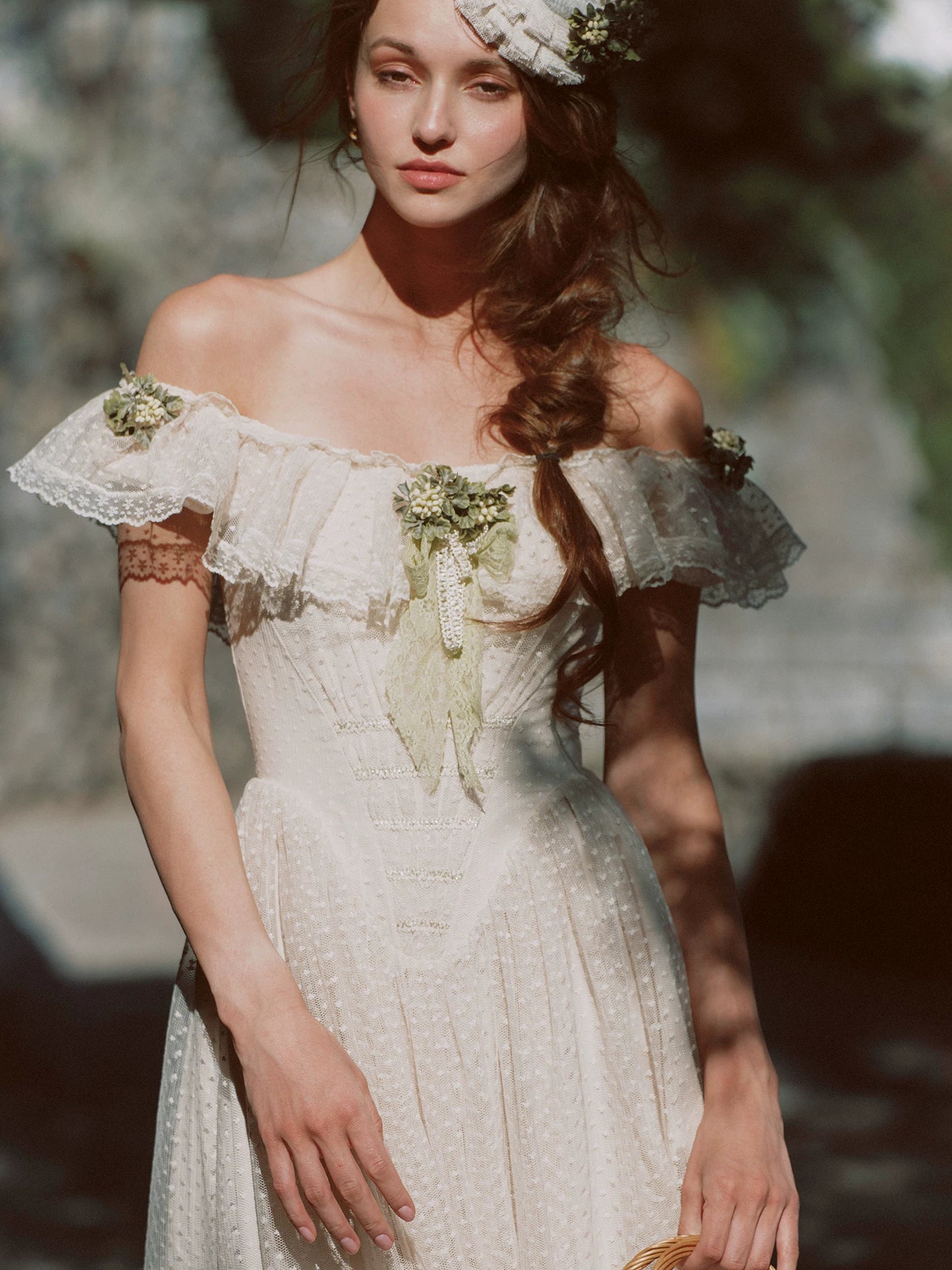 French Lace Princess Midi Dress