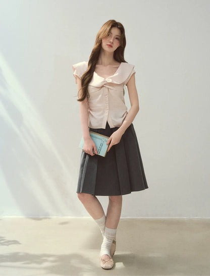 Lyocell V-Neck Blouse