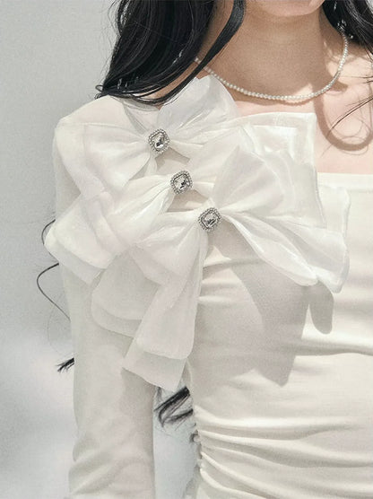 Lyocell Asymmetric Bow Top