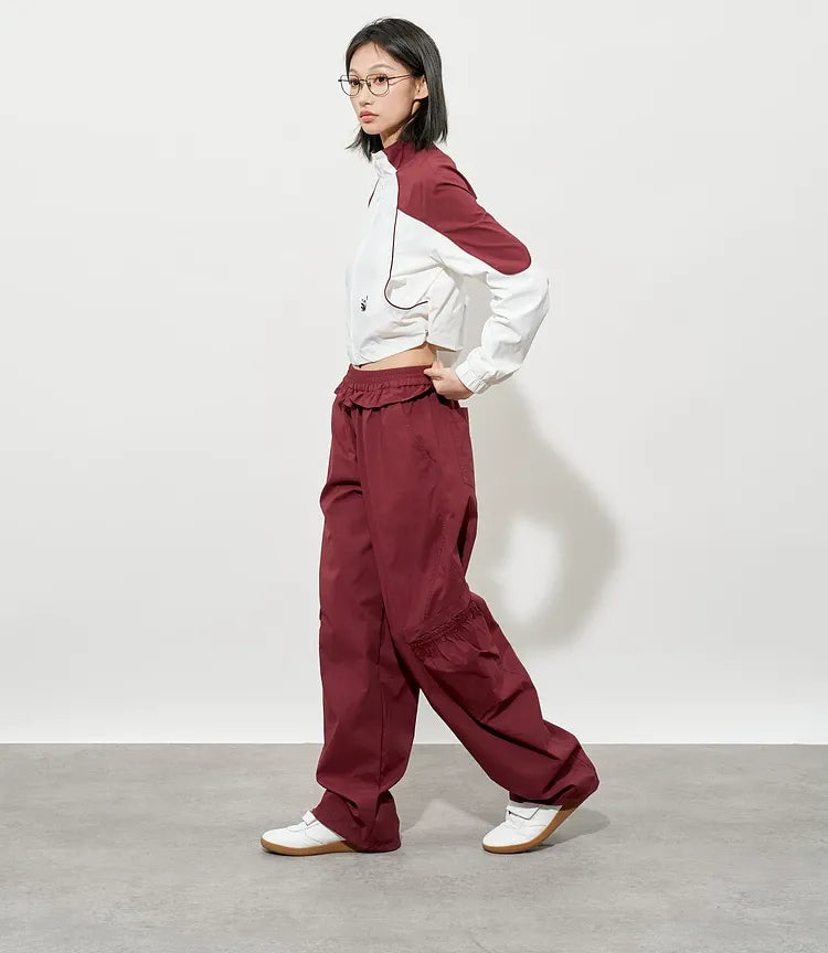 Quick-Dry Ruffle Wide-Leg Pants