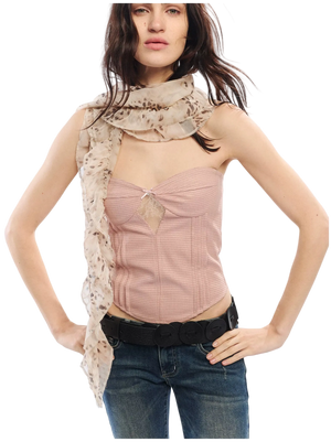 Vintage Millennial Leopard Print Chiffon Scarf