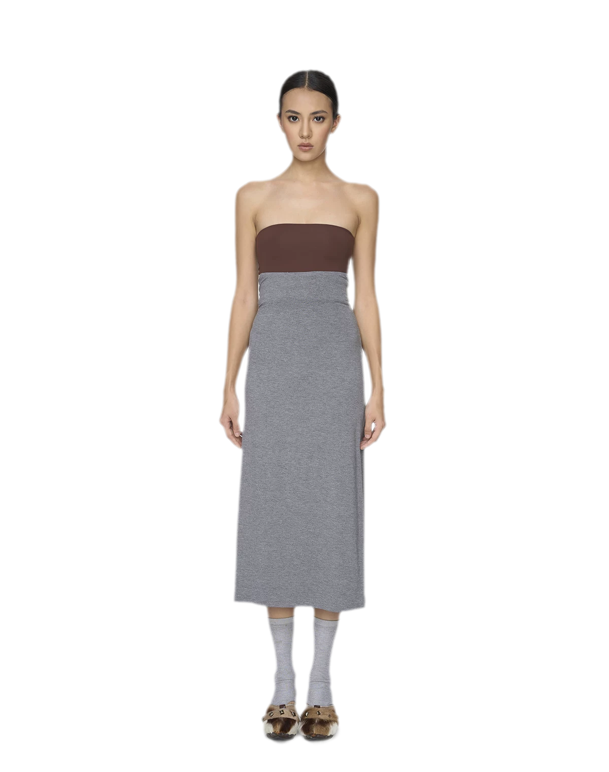 Straight Tube Midi Dress