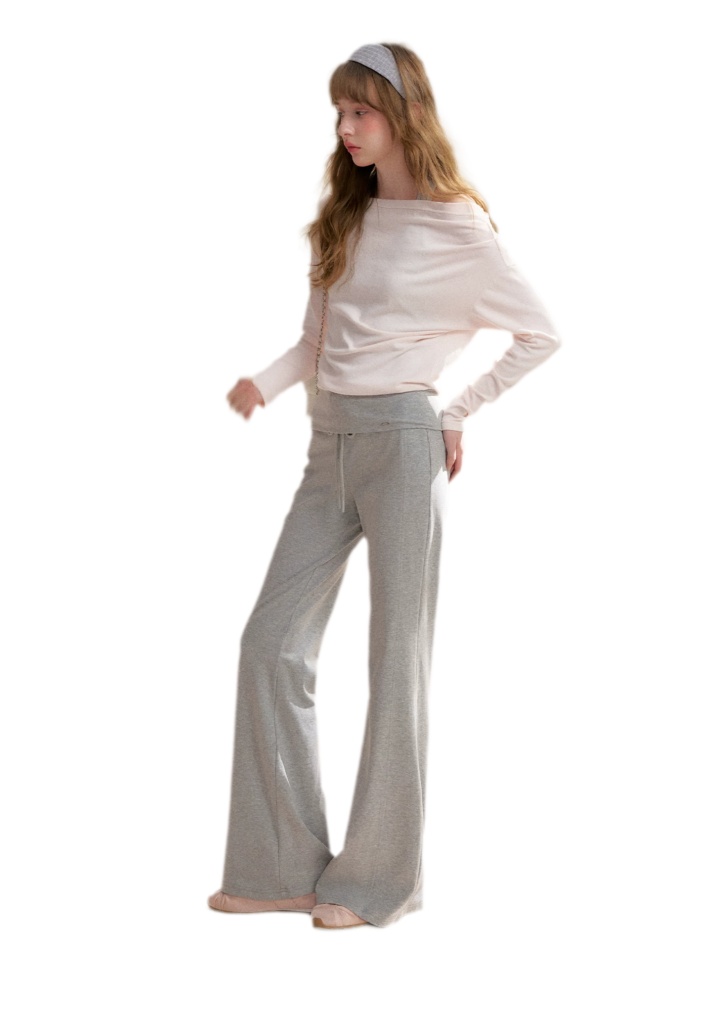 Tencel Cotton Drawstring Flared Pants