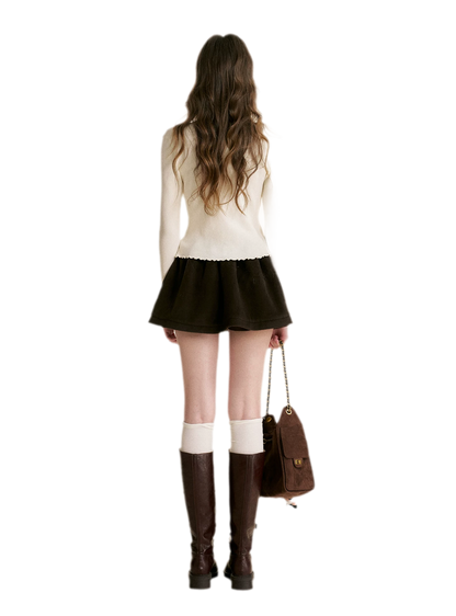 Lace Trim Knit Cardigan