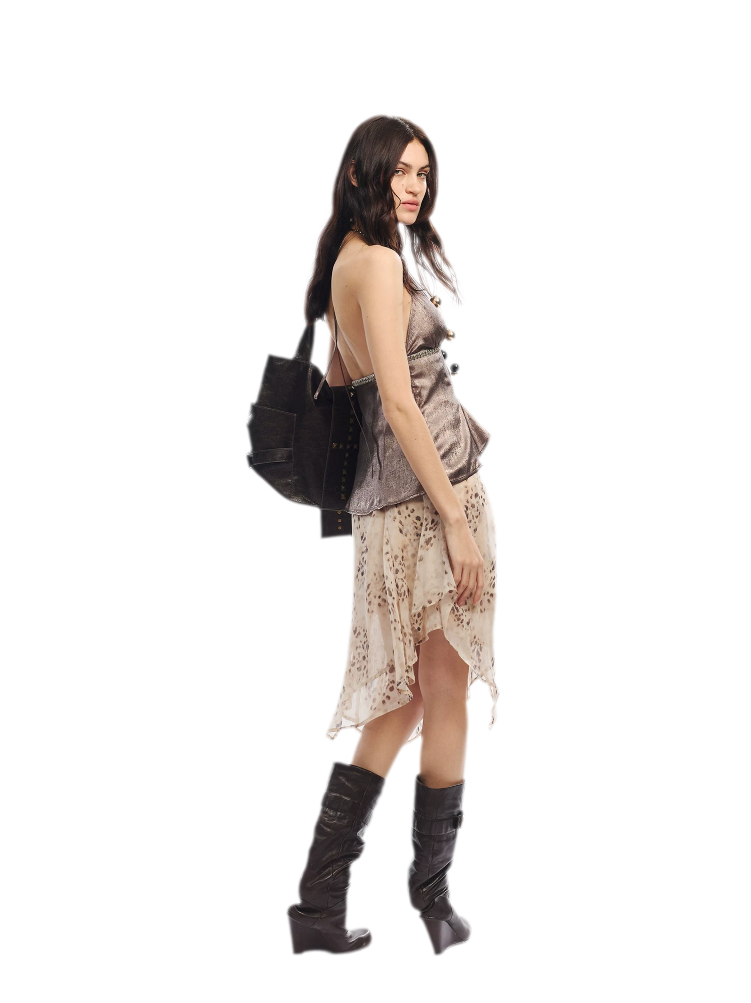 Leopard Mesh Skirt