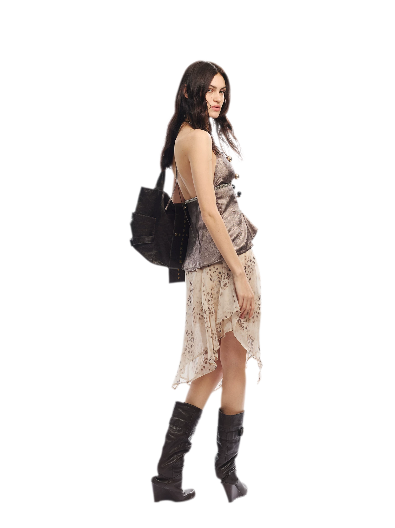 Leopard Mesh Skirt