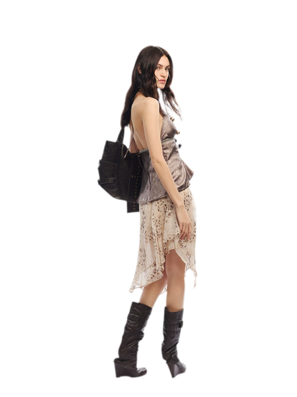Leopard Mesh Skirt
