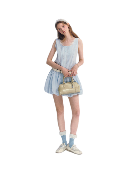 Lace Square Neck Dress