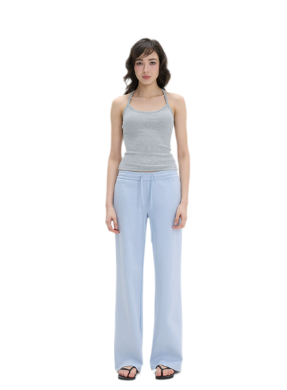 Low-Rise Wide-Leg Loose Sweatpants