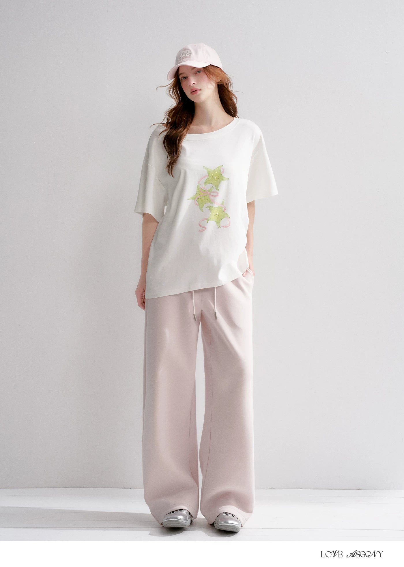 Asymmetrical Starfruit Print T-shirt