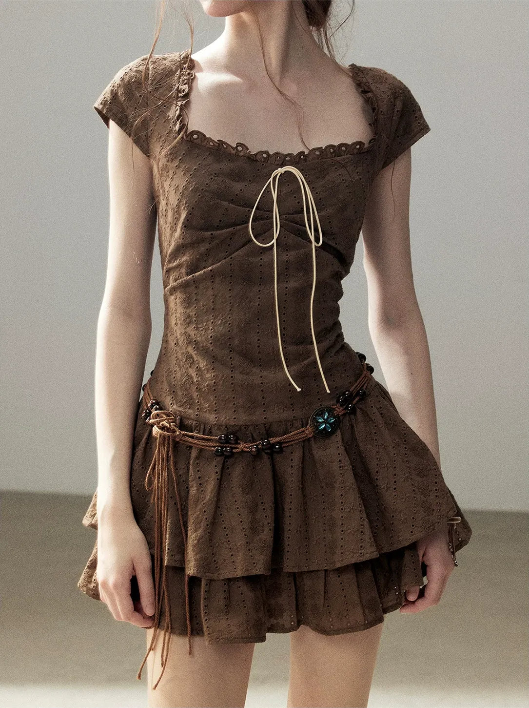 Cotton Eyelet Midi Dress