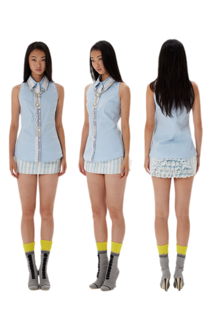 Ruffled Low-Rise Mini Skort
