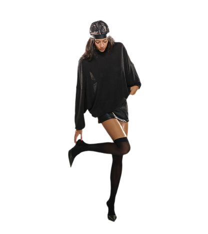 Rhinestone Open-Back Batwing Dress