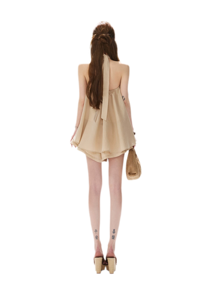 Halter Pleat Skort Set
