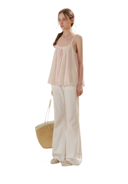 French Holiday Chiffon Top