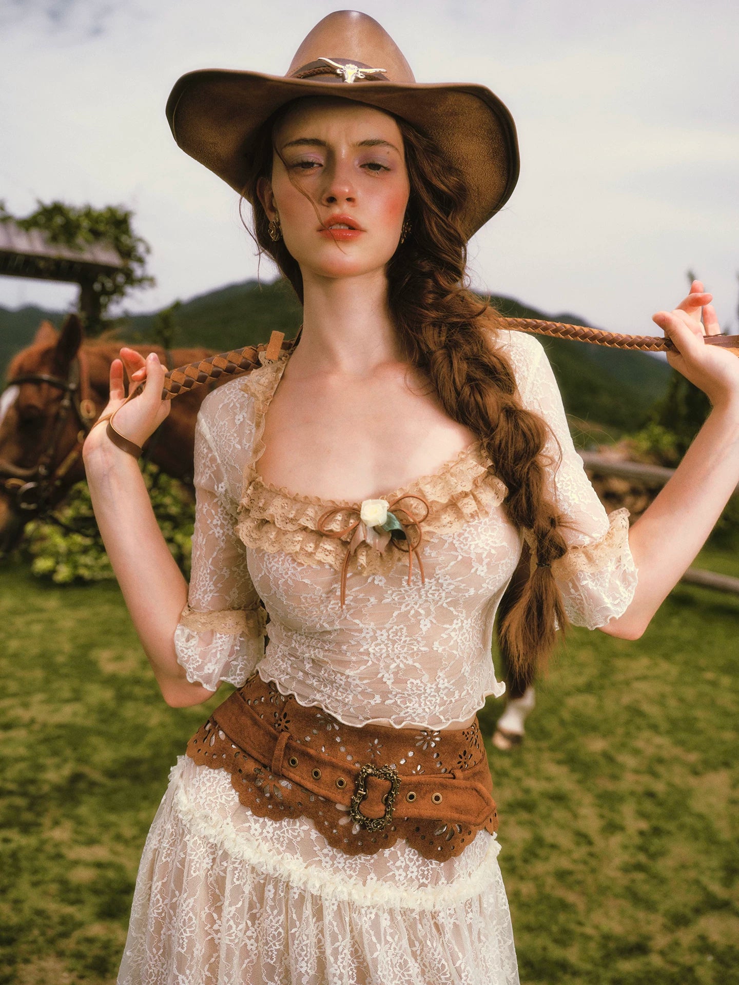 Floral Lace Equestrian Set