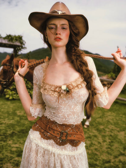 Floral Lace Equestrian Set