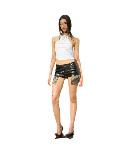 Matte PU Pocket Shorts