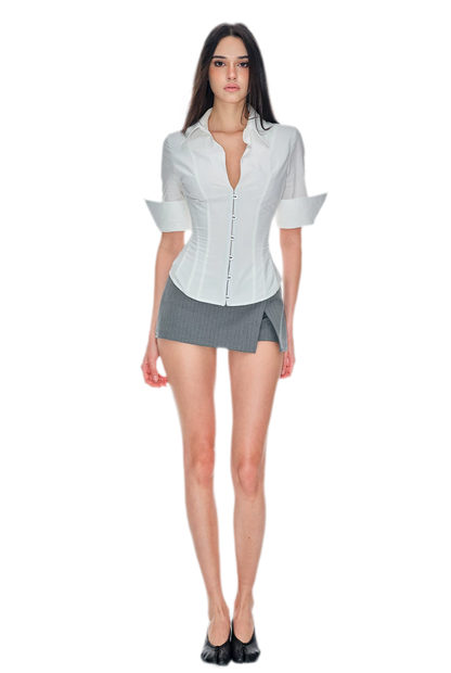 Steel Boned Waist Shirt