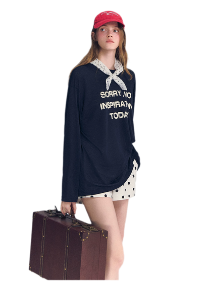 Lyocell Print Long Sleeve Top