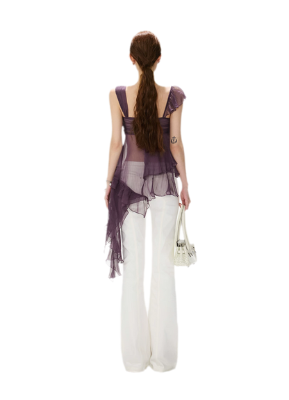 CYNR Misty Chiffon Ruffle Cami – view 16