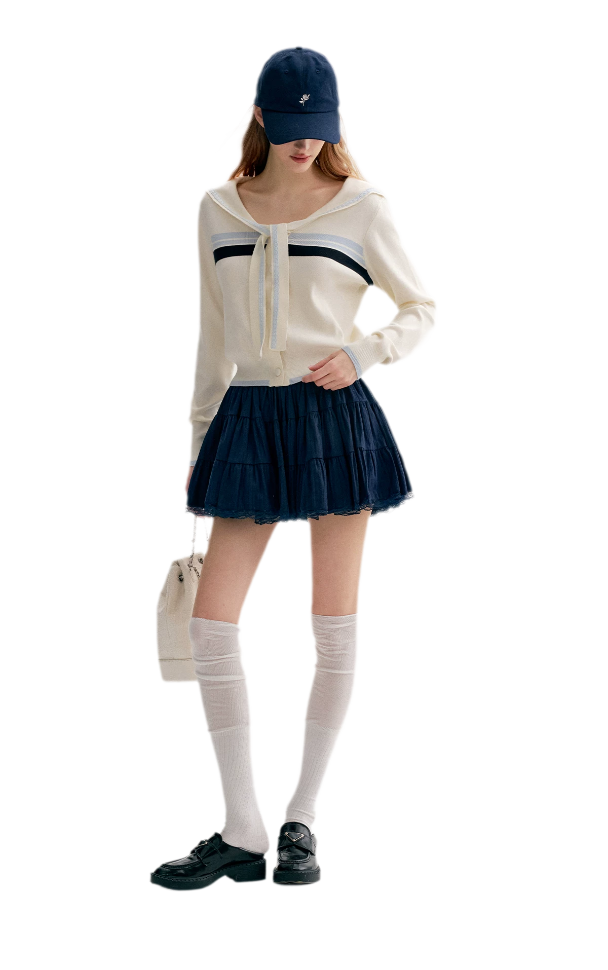 Lace Sailor Tie Cardigan