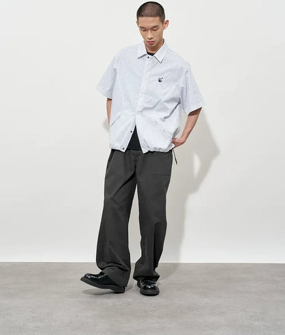 Structured Plaid Short-Sleeve Shirt