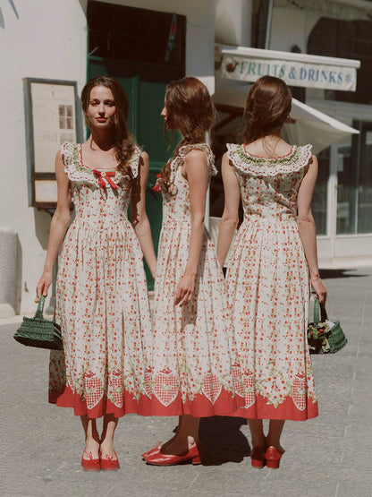 Cotton Floral Fitted Sundress